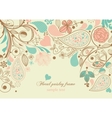 Floral paisley frame vector image