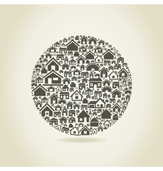 House a sphere vector image