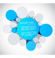 Background with 3d circles vector image