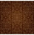 Floral vintage seamless pattern on brown vector image
