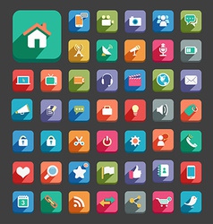 Long Shadow Icons vector image