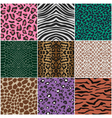 Seamless animal skin fabric pattern vector image