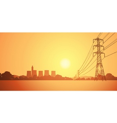 Electrical Power Lines vector image