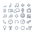 Multimedia icons vector image
