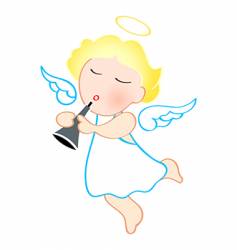 Angel with trumpet vector image