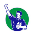 Vintage rugby background vector image