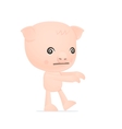 Funny cartoon pig vector image