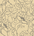 Ornate floral seamless texture vector image