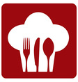 Icon chef restaurant vector image