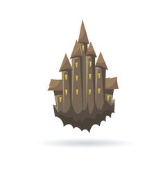 Old castle with a ghoasts isolated vector image