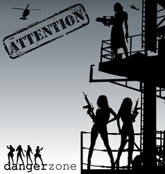 Attention-danger zone vector image