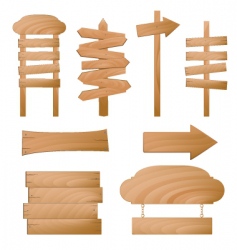 Wooden signs vector image