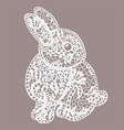 vintage lace bunny vector image vector image