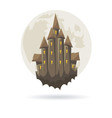 Castle with a moon isolated vector image
