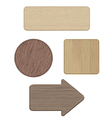 Set of wooden signs vector image