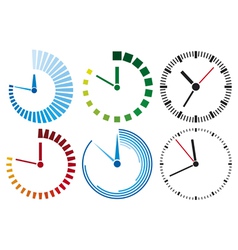 Clock icons vector image