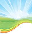 Nature landscape with sunlight vector image