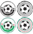 Soccer ball stamps vector image