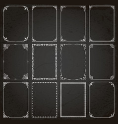 Decorative frames and borders rectangle vector image