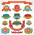 Vintage labels and ribbons vector image
