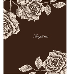 Vintage floral background vector image