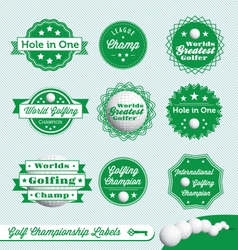 Golf Championship Labels vector image