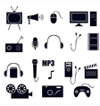 Media icons vector image