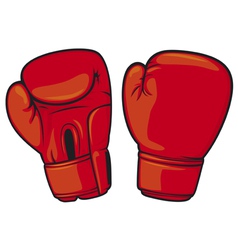 Red boxing gloves vector image