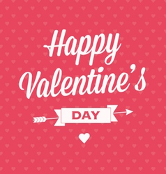 Happy Valentines day card with ribbons vector image