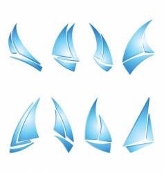 Sailboat icons vector image