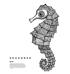 Tribal Seahorse vector image