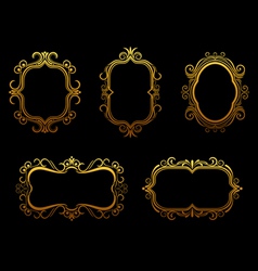 Antique golden frames vector image
