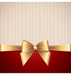 Background with gold bow vector image