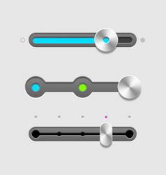 UI sliders set vector image
