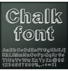 Abstract chalk font vector image