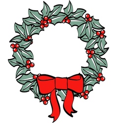 Christmas Wreath vector image
