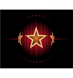 Stars in red vector image