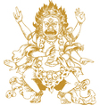 Mahacala lineart vector image