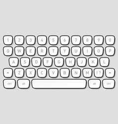 Keyboard keys vector image
