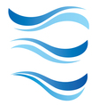 Water waves design elements vector image