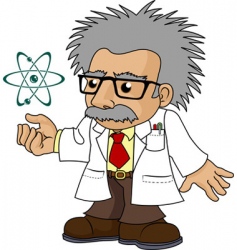 Illustration of nutty science professor vector image