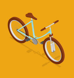 Bike retro isometric view Bike retro isometric view vector image