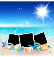 Seascape and 3photo vector image
