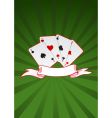 Cards and ribbon vector image