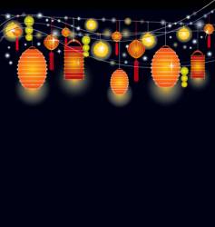 Lantern sky vector image