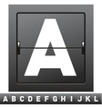 Mechanical scoreboard alphabet vector image