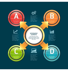 Colorful info graphics arrow options template vector image