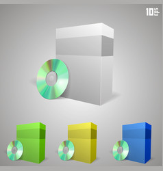 Cd drive with a box vector image