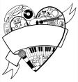 Love music vector image