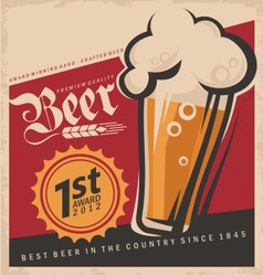 Retro beer poster vector image